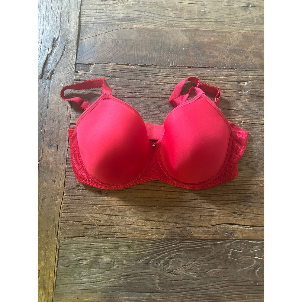 Fantasie Hot Pink Lace Trim Underwire Bra 34DDD FL6912RAY Padded Lingerie Comfy - Picture 2 of 5